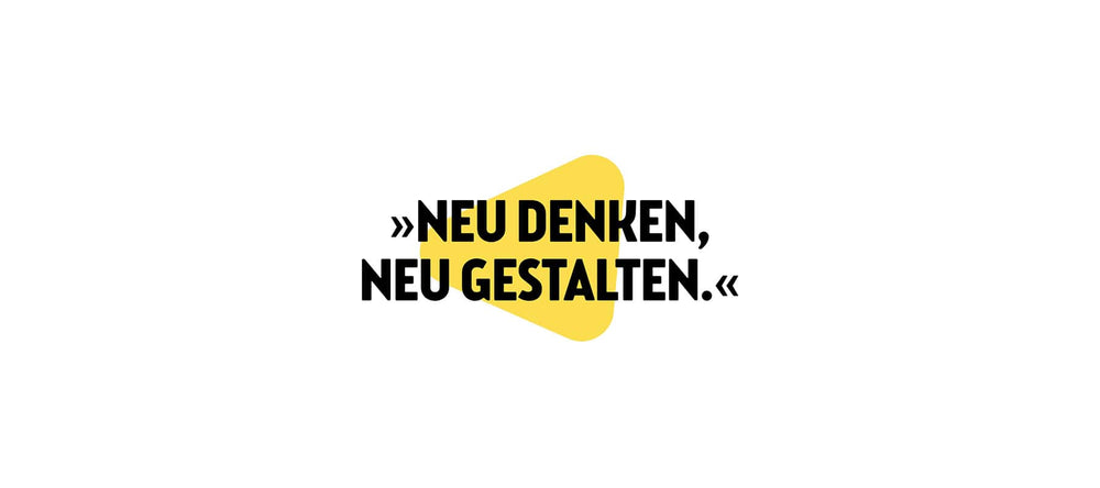 Citazione sul tema della sostenibilità: "Think new, design new".