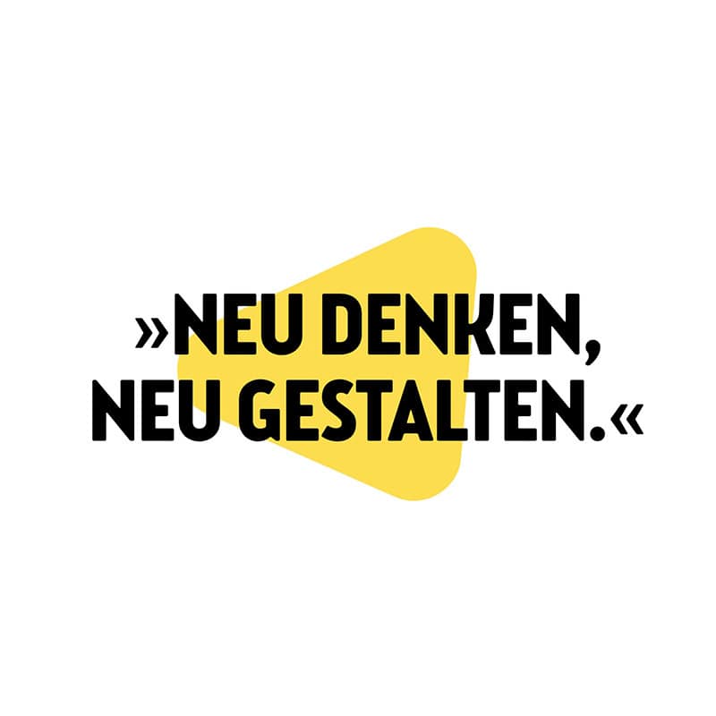 Citazione sul tema della sostenibilità: "Think new, design new".